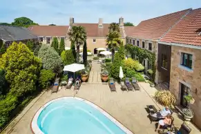 Arial view of pool area